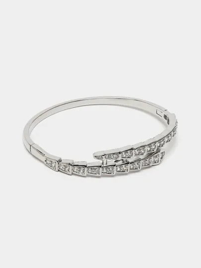 Набор бижутерии в стиле Bvlgari: браслет и кольцо в форме змеи