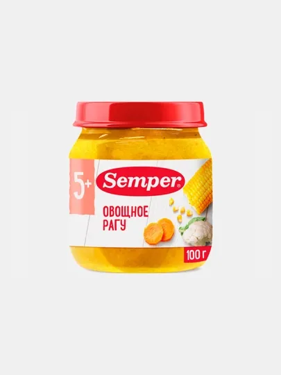 Пюре Semper Овощное рагу 100 гр 5м+