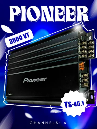 Усилитель звука Pioneer TS-45.1, 4-канальный, 3000 Вт