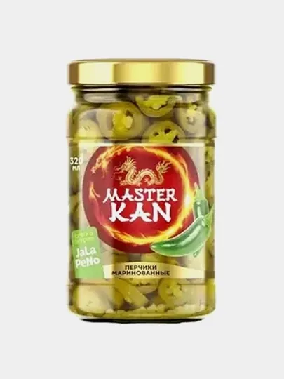 Маринованные перчики Master Kan Халапеньо 350 г