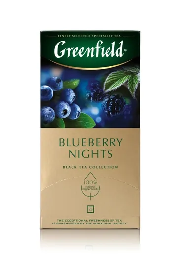 Чёрный чай Greenfield Blueberry Nights, 1.5 г, 25 шт