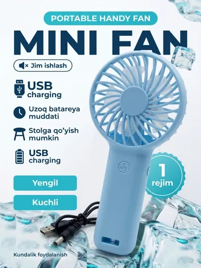 Мини-вентилятор портативный, аккумуляторный — UYMAHS2-MINIFAN