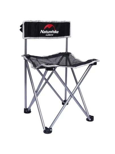 Складное кресло Naturehike NH16J001-J для кемпинга, чёрное