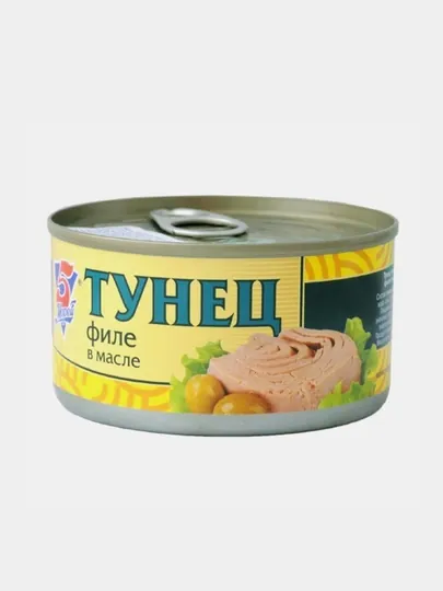 Консерва - Тунец филе натуральный, 185 г