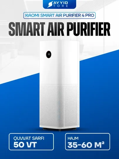 Очиститель воздуха Xiaomi Smart Air Purifier 4 Pro с управлением через приложение