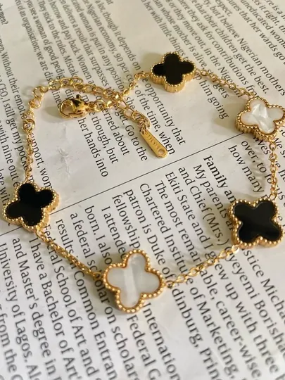 Браслеты для женщин и девочек Clover Van Cleef, не меняет цвет и не темнеет — FSNLADY-VANCLEF-ПРОЗР
