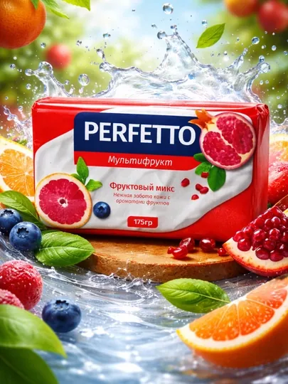 Туалетное мыло Perfetto мультифрукт 175 гр