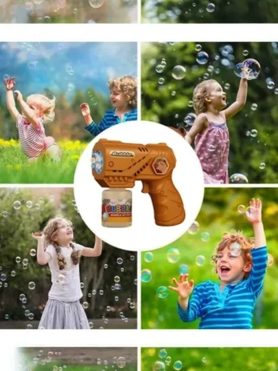 BUBBLE GUN Генератор - пистолет мыльных пузырей, игрушка для детей