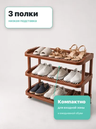 Обувница, полка для обуви, пластиковая, в прихожую, для бассейна и террасы, дачи