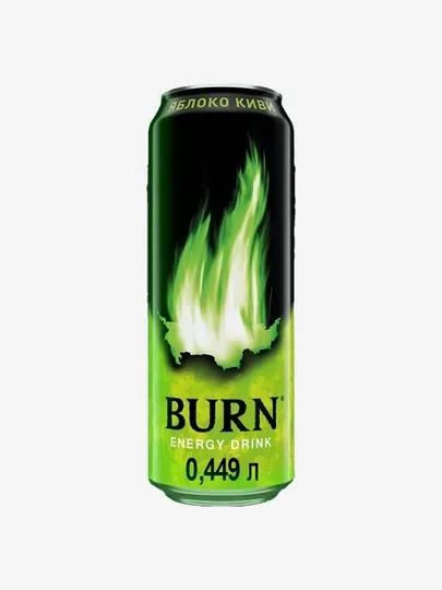 Энергетический напиток BURN Apple Kiwi, 450 мл, 6 шт