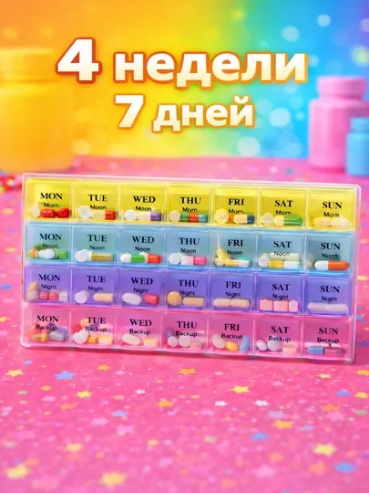 Таблетница органайзер для лекарств — удобный контейнер для ежедневного использования