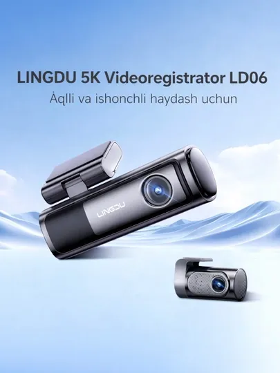 4K Dash Cam LINGDU LD06 с бесплатной картой 64 ГБ 5 ГГц WiFi GPS ночное видение