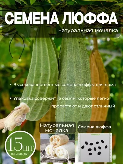 Семена мочалки Люффа, 15 штук