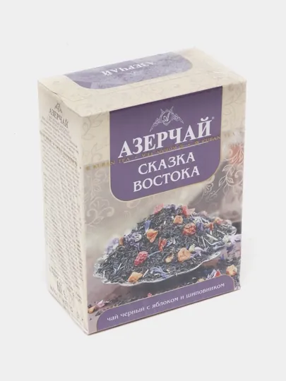 Черный чай с яблоком и шиповником АЗЕРЧАЙ Сказка востока, 90 гр