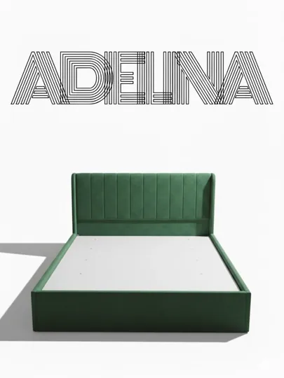 ADELINA — двуспальная кровать, кровать для взрослых, большая кровать — LOFTFUR-ADELINA-ЗЕЛЕН-teri