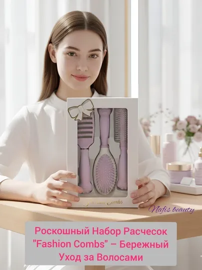 Роскошный Набор Расчесок "Fashion Combs" – Бережный Уход за Волосами! — LFATT-NRFASHCOMBS-ЛАВАНД