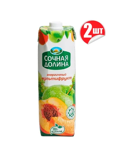 Сок Сочная Долина мультифрукт, 1 л х 2шт