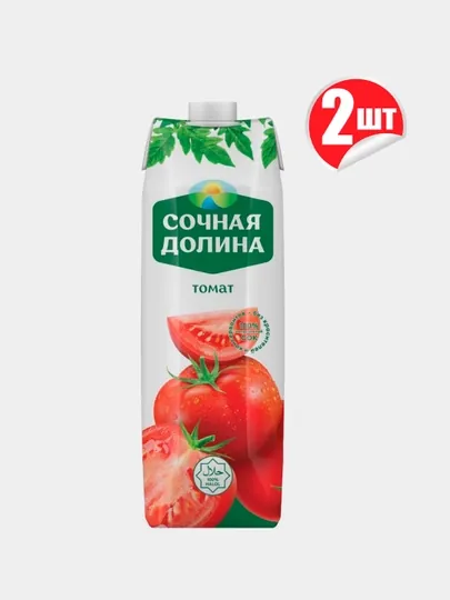 Сок "Сочная Долина"  Томат, 1 л х 2шт