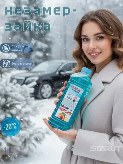 Незамерзайка для автомобиля, для отмывания стекол, антидождь для машины
