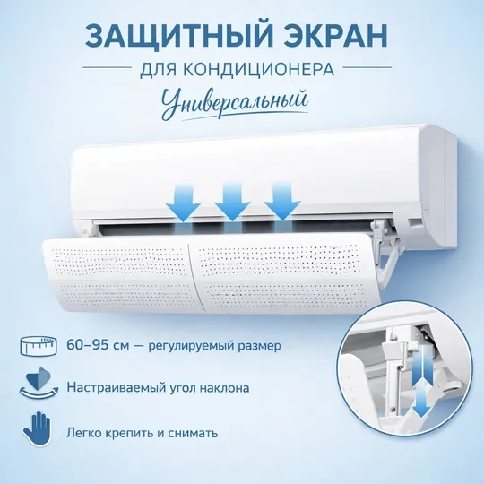 Защитный экран для кондиционера, дефлектор для кондиционеров