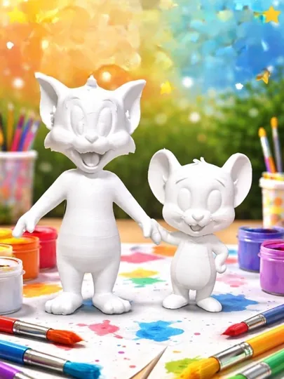 Фигурки для раскрашивания с любимыми героями мультфильмов, детский набор творчества — FIGURKI-FIGURKICARTOONS-ГОЛУБ