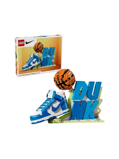 Конструктор LEGO x Nike Dunk 43008, кроссовки Найки из кубиков, 1180 деталей