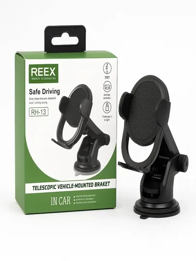 Автомобильный держатель для телефона REEX RH-13 — телескопический, регулируемый, мощный