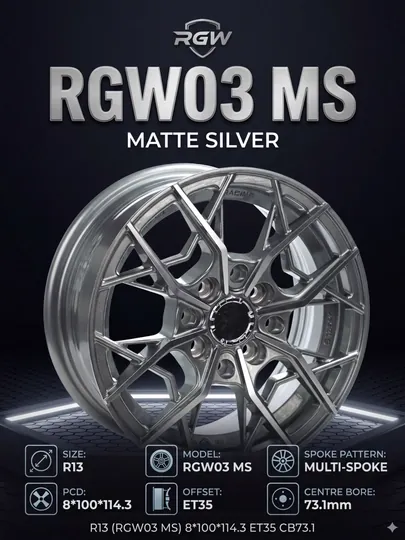 Диск для авто R13 (RGW05 MS) 8*100*114.3 ET35 CB73.1 1 комплект (4 шт.)