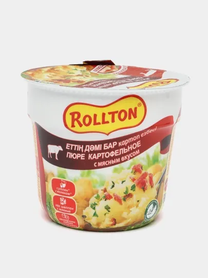 Картофельное пюре Роллтон, сухое, с мясным вкусом, 40 г