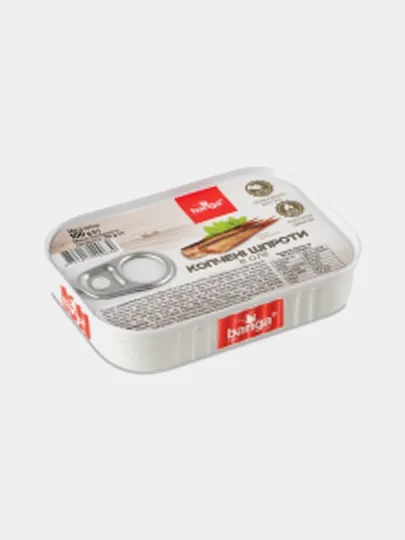 Копчёные шпроты в масле BANGA, 100 г, ж/б с ключом