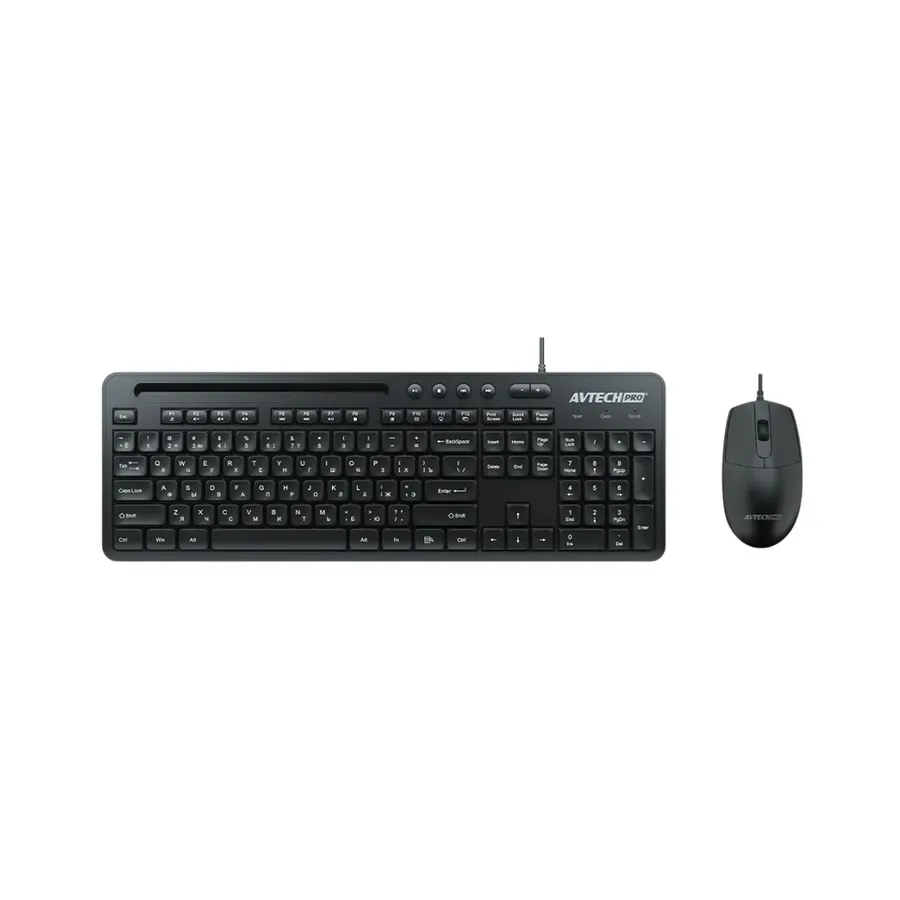 Клавиатура и мышь Avtech Pro C304 Black