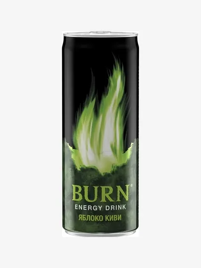 Энергетический напиток BURN Apple Kiwi, 330 мл, 6 шт