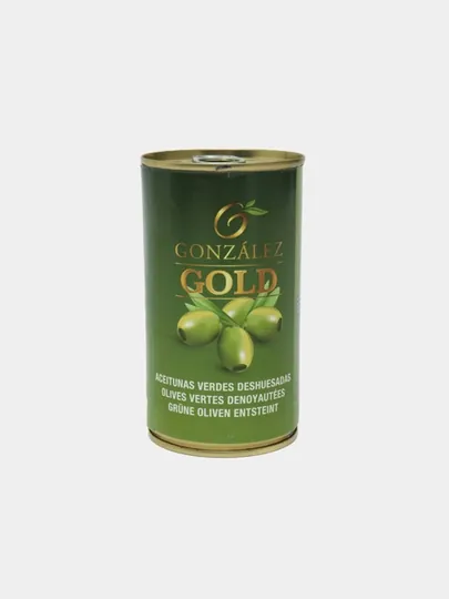 Оливки зелёные Gonzalez Gold, с косточкой, 370 г