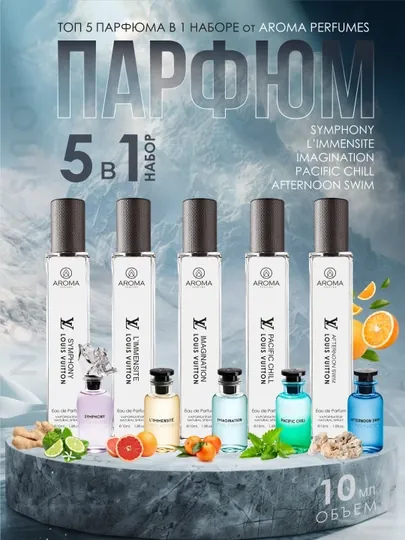 Набор мужских духов Imagination, Symphoney, L'immensite, Pacific Chill, Afternoon Swim 5 в 1