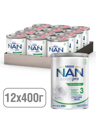 Детская смесь NAN 3, кисломолочный, 400 г