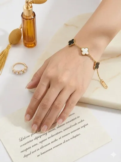 Браслеты для женщин и девушек Van Cleef, не меняет цвет и не темнеет — HОМЕМАL-БРАСЛЕТHM-СЛНКОСТ
