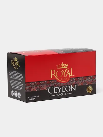 Чай черный Royal Life Сeylon, 25 пакетиков