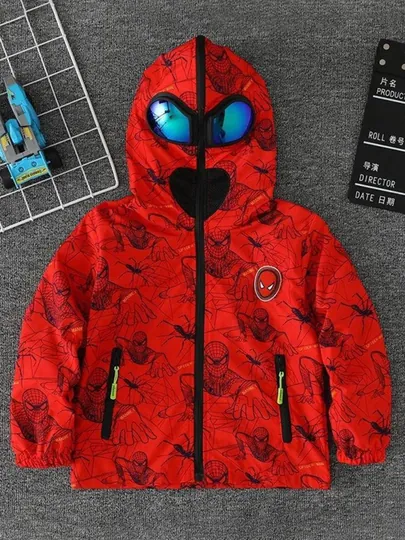 Детская куртка Spider Man, лёгкая и стильная