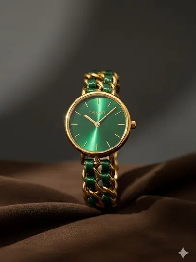 Классические часы с цепочным дизайном — LWATCHS-95W0168-ЗЕЛЕН