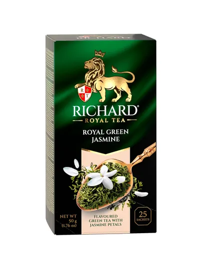 Чай Richard "Royal Green Jasmine", зеленый, 25 сашетx2 г