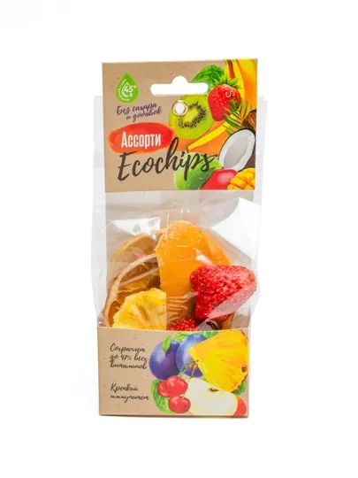 Экочипсы фрукты, ассорти, 40 г