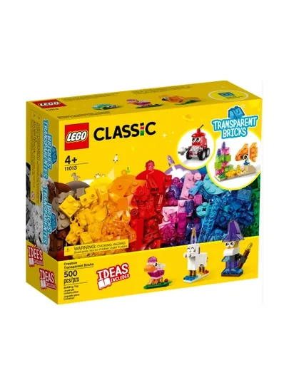 Конструктор LEGO Classic Прозрачные кубики 11013, 500 деталей