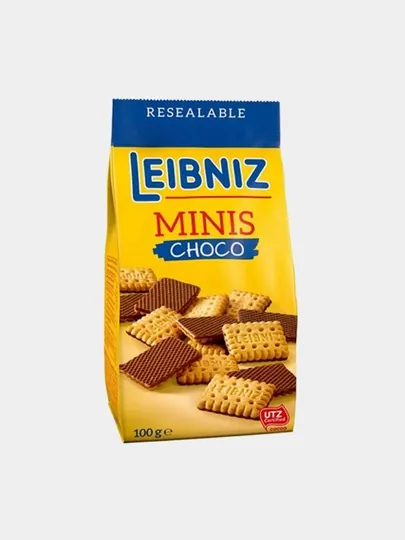 Печенье ''Leibniz Minis'', частично покрытое шоколадом, 100 г