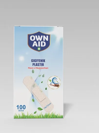 Гигиенические пластыри PVC, 19 * 72 №100