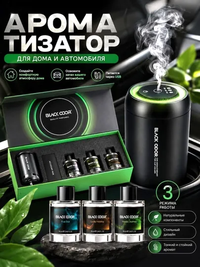 BLACK ODOR BO-05B— премиальный автомобильный ароматизатор воздуха , 130 мл