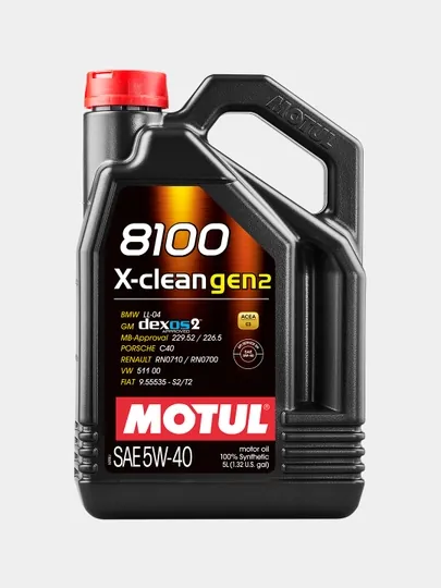 Моторное масло Motul 8100 X-Clean GEN 2 5w40, 5 л