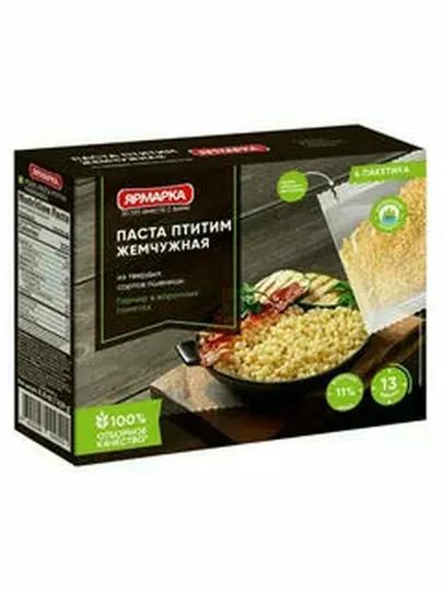 Паста жемчужная Птитим Ярмарка в варочных пакетах 250 гр, 4*62.5