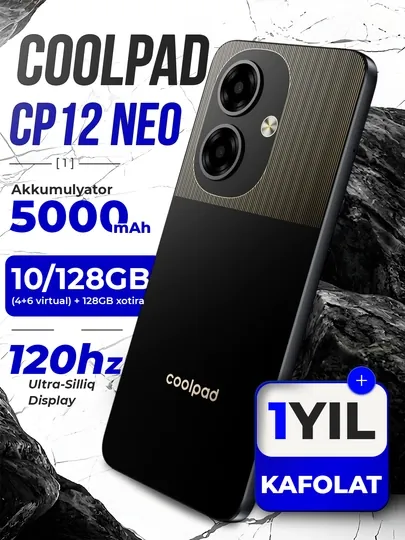 Смартфон Coolpad CP12 Neo 10/128GB, 6.56" HD+ 120Hz, 5000mAh, Dual Camera