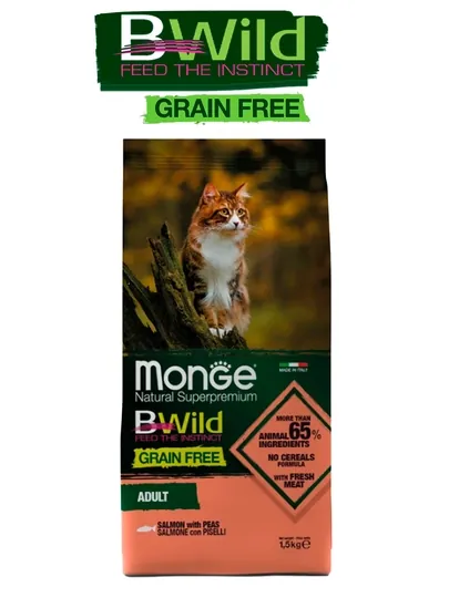 Bwild для кошек с лососем и горохом 1,5 кг