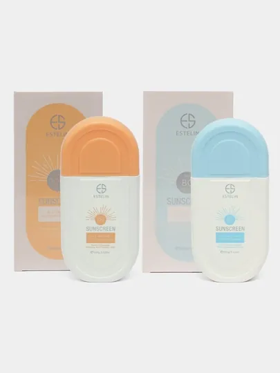 Солнцезащитный крем, Estelin, SPF 100, 80, 50 PA+++, увлажняющий, крем, лицо, тело, 100 г